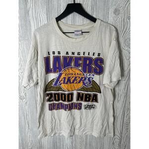 2000 Los Angeles Lakers Championship T Shirt Kobe Bryant Shaq Y2K Rare